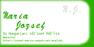 maria jozsef business card